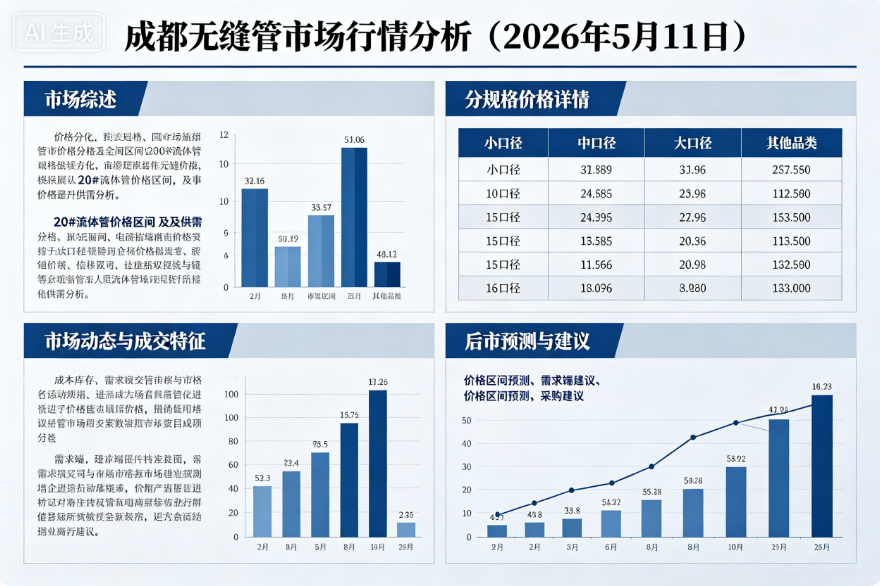 2026年5月11日成都市場(chǎng)無(wú)縫管價(jià)格行情