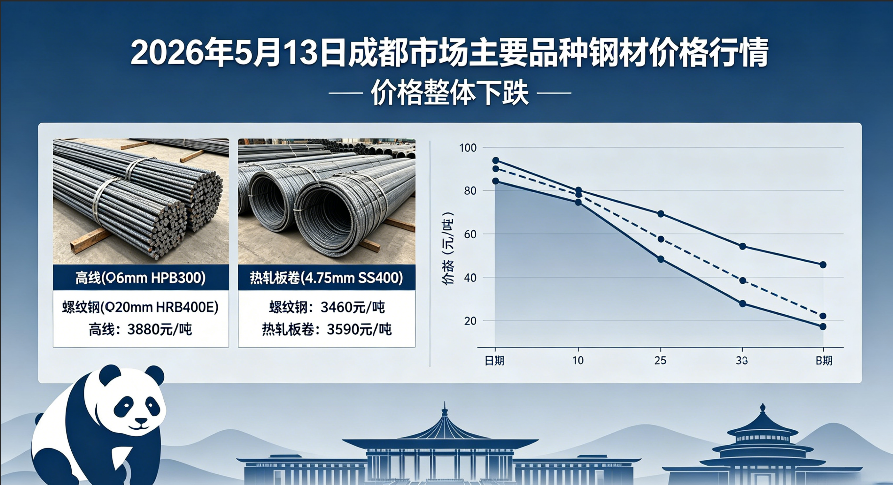 2026年5月13日成都市場主要品種鋼材價(jià)格行情匯總