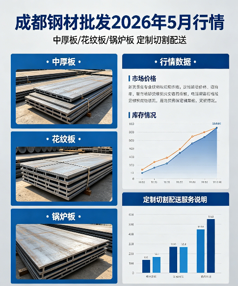 成都鋼材批發(fā) 中厚板 / 花紋板 / 鍋爐板 定制切割配送｜2026 年 5 月行情